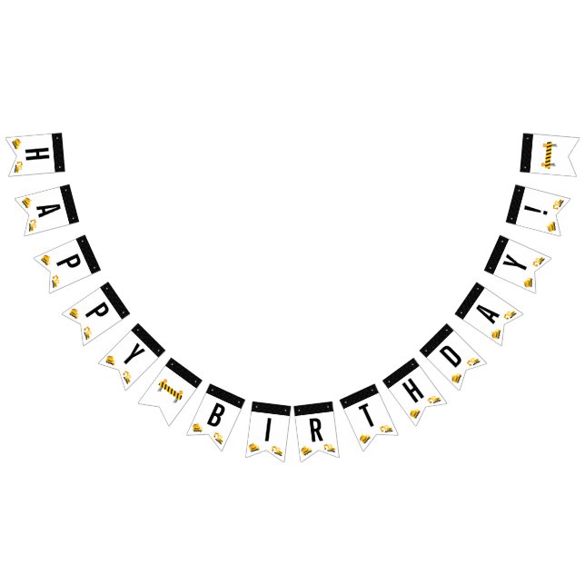 Bygg-Lastbilar-tema-födelsedag Vimplar (Alla)