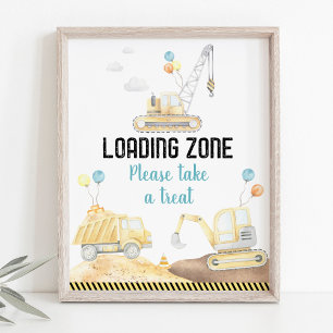 Bygg-Lastbilar - Zona trettecken Poster