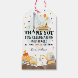 Bygg-Märkre Lastbil Boy Birthday Presentetikett