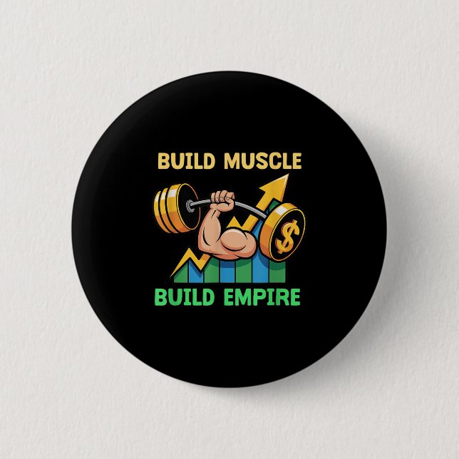 Bygg Muscle Bygg Empire Motivation Barbell Dolla Knapp (Framsida)