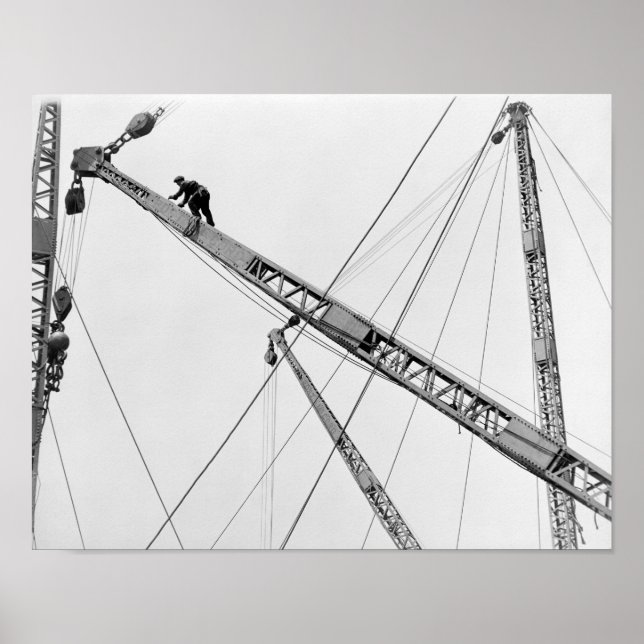 Bygg- och anläggningsarbetare med hög flygbeläggni poster (Framsidan)