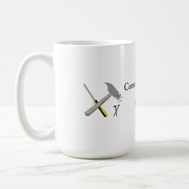Bygg- och anläggningsarbetare med Namn Kaffemugg (Vänster)