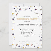 Bygg- och födelsedagsinbjudan