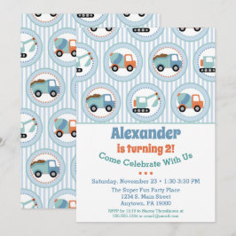 Bygg- och födelsedagsinbjudan Småbarn 1:a andra de Inbjudningar