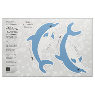 Bygg- och senfärgad blå flasknosdelfin tyg