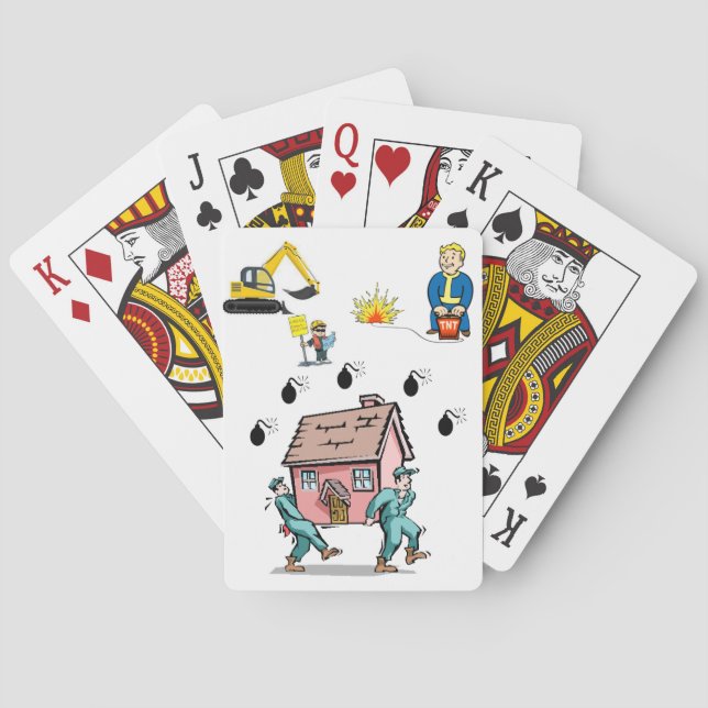 Bygg- och uppspelningskortfack spel kort (Baksidan)