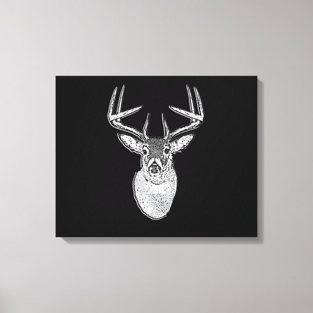 Bygg på Black Design White Svan Hjort Canvastryck (Framsida)