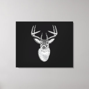 Bygg på Black Design White Svan Hjort Canvastryck