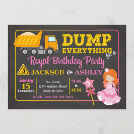 Bygg & Princess Joint Birthday bjudande Inbjudningar