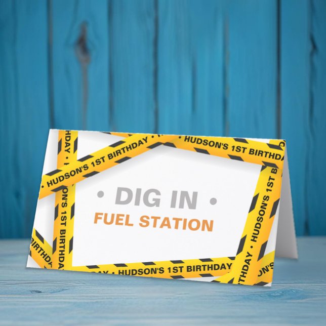 Bygg-Springerna Bord - Gult-dumpning Placeringskort (Personalized Label)