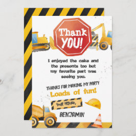 Bygg, tackkort för Lastbil Inbjudningar