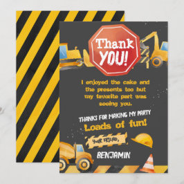 Bygg, tackkort för Lastbil Inbjudningar