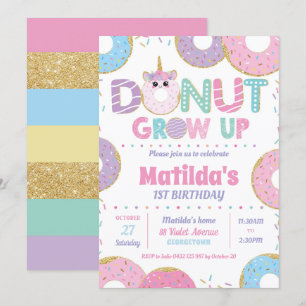 Bygg upp Unicorn Birthday-inbjudningar Girl Inbjudningar