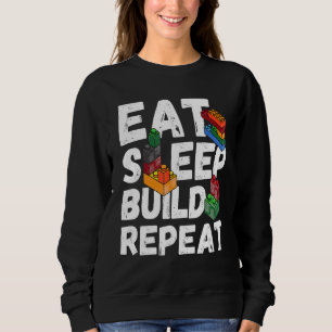 Bygg Upprepa Byggande block Bricks Kids i viloläge T Shirt