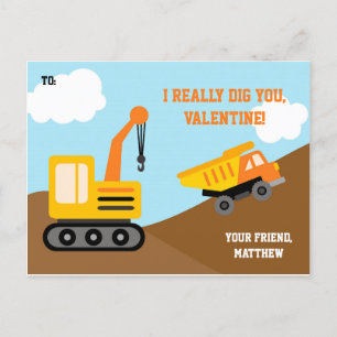 Bygg-Valentines day-kort för barn (pojkar) Helg Vykort