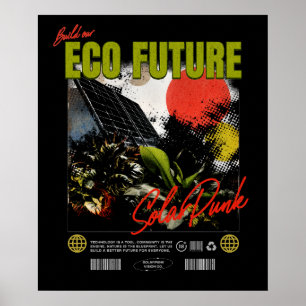 Bygg vår ekologiska framtid - Solarpunk Zine Poste Poster