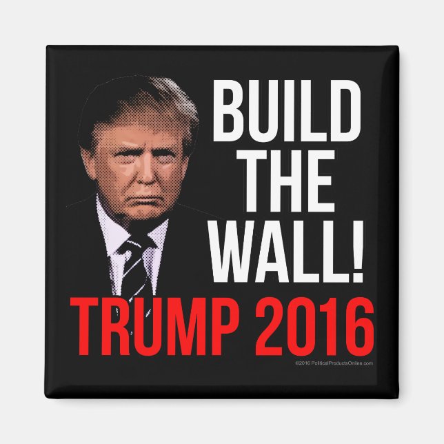 Bygg Wall Donald Trump 2016 Magnet (Framsidan)