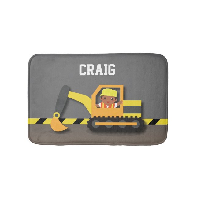 Bygga afrikansk amerikansk Boys Room Decor Badrumsmatta (Framsidan)