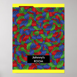 Bygga block Poster för ett Barn rum