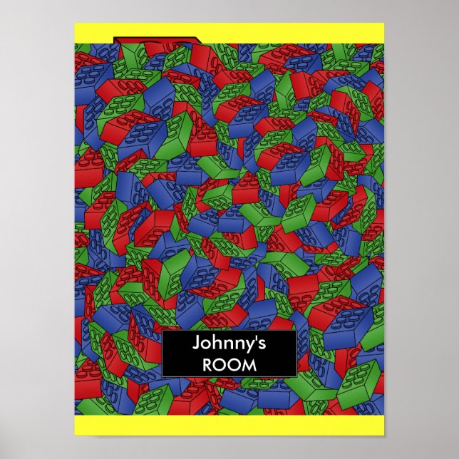 Bygga block Poster för ett Barn rum (Framsidan)