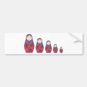 Bygga bo för ryss för Matryoshka docka~/Babushka Bildekal