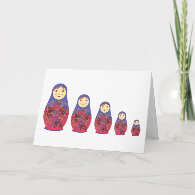 Bygga bo för ryss för Matryoshka docka~/Babushka Kort (Framsida)