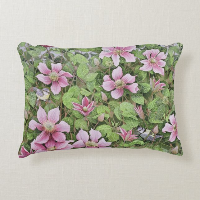 Bygga bo i Clematis Prydnadskudde (Framsidan)