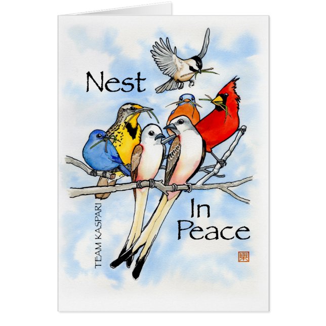 Bygga bo i fred:  Team Kaspari Hälsningskort (Framsidan)