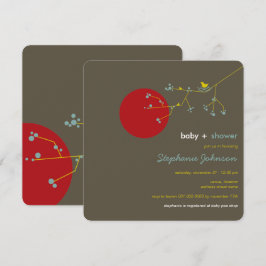 Bygga bo inbjudan för baby shower för