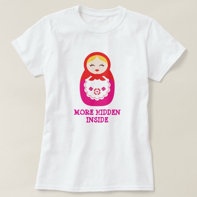 Bygga bo t-skjortan för babushkadockarosor tee shirt (Design framsida)