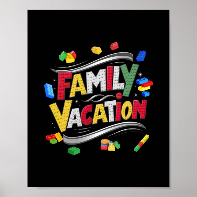 Bygga Brickor Familje Semester Matchande Master Bu Poster (Framsidan)