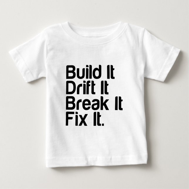 Bygga det, driva det, bryt det, FixIt - att driva T-shirt (Framsida)