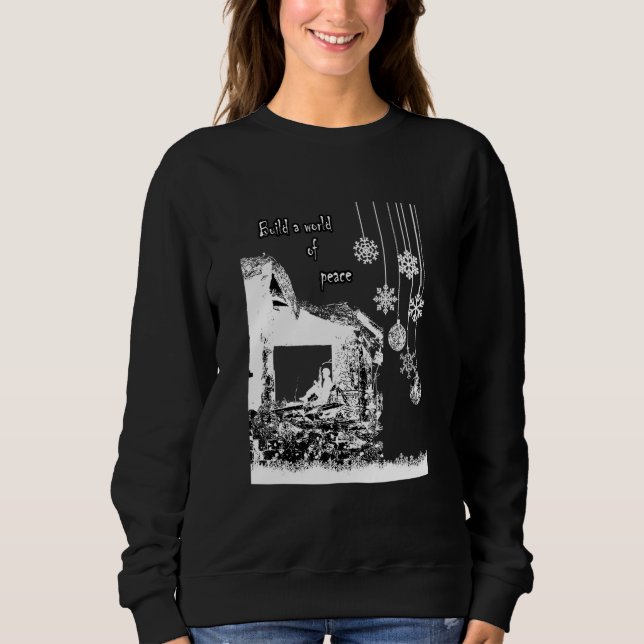 Bygga en fredlig värld t shirt (Framsida)