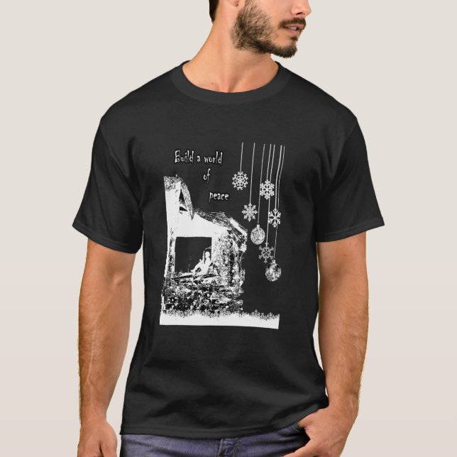 Bygga en fredlig värld t shirt (Framsida)