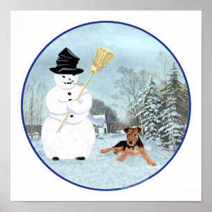 Bygga en snöman poster