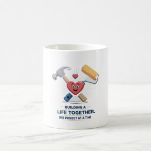 Bygga ett liv tillsammans Sött DIY-parhem Kaffemugg