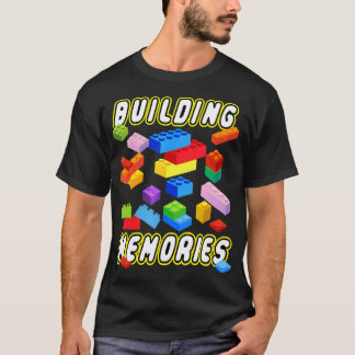 Bygga minnen Bygga Bricks Blocks Family Morsa T Shirt