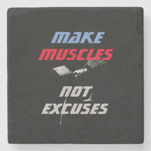Bygga Muskler Bodybuilding Fitness Motiverande Stenunderlägg