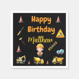 Bygga napkins lastbil barns födelsedag pappersservett