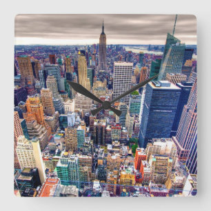 Bygga och Midtown Manhattan för empire state Fyrkantig Klocka
