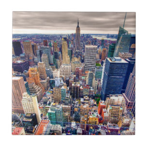 Bygga och Midtown Manhattan för empire state Kakelplatta