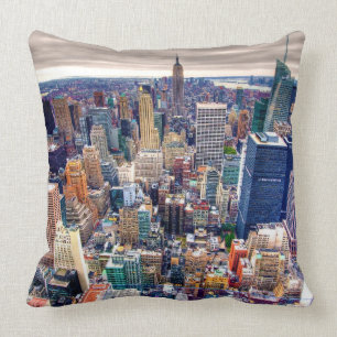 Bygga och Midtown Manhattan för empire state Kudde