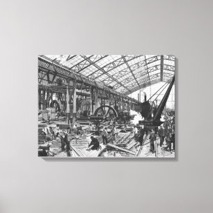 Bygga platsen av de Galerie des-maskinerna Canvastryck