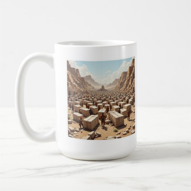 Bygga pyramiderna kaffemugg (Vänster)