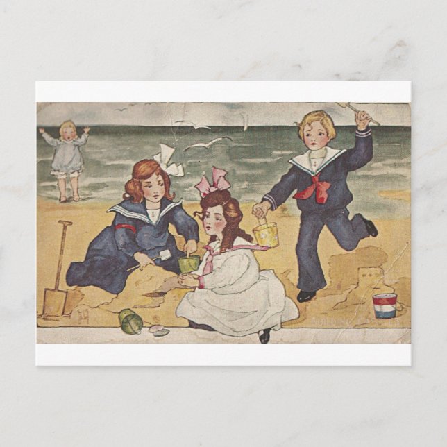 Bygga slott vykort (Framsida)