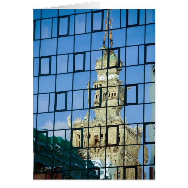 Bygga speglingar hälsningskort (Framsidan)