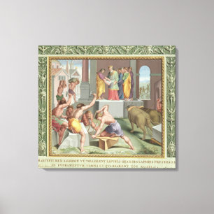 Bygga tempelet av Solomon, illustration från Canvastryck