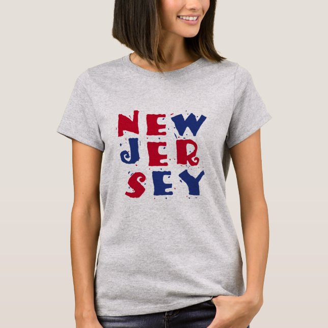Bygga upp ditt Jersey City-Pride med vår patriotis T Shirt (Framsida)