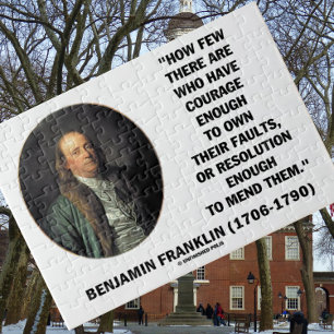 Bygga upp sin felmatchning Franklin-citat Pussel