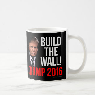 Bygga väggen Donald Trump 2016 Kaffemugg